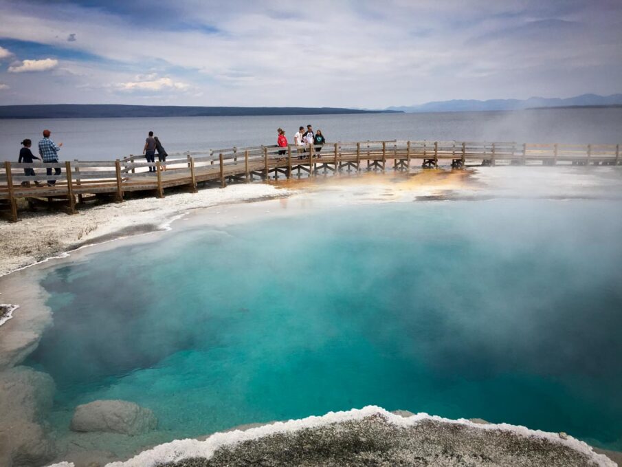 The Abyss Pool at West Thumb Geyser Basin in Yellowstone National Park